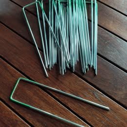 Agraphes pour géo textile ou toile de paillage, 15 cm, lot de 20