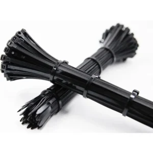 Colliers de serrage 20 cm X 3,6 mm, lot de 100,  blancs ou noirs