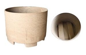 POT FLEUR 16G83 83X57 TERRACOTTA/TAUPE/CHOCOLAT/CHARCOAL/BLUE STONE